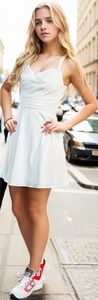 White Short cocktail dress homecoming dress