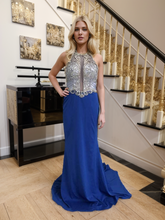 Load image into Gallery viewer, Crystal beads Top Long Prom / Evening Dress
