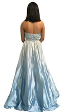 Load image into Gallery viewer, Beading Top Halter Organza Long Ballroom Dance Gown with Crinoline

