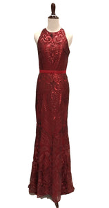 Sequin Jewel  Long Prom / Evening Dress