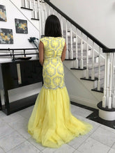 Load image into Gallery viewer, Heavy Beading  Long Mermaid Wedding Dress Evening Prom Dress
